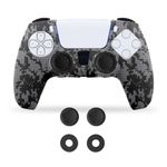 NiTHO PS5 Controller Cover Case, Anti-Slip Soft Silicone Protective Skin for Playstation 5 Controller with Thumb Grip Caps, Joystick Protectors Kit Accessories for PS5 Wireless Controller - Camo