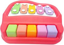 Goyal's Musical Multi Keys Xylophone and Piano, Non Toxic, Non-Battery for Kids & Toddlers, Plastic (5 Keys Red)