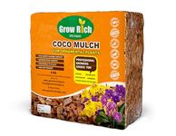 Coco Mulch for Ornamental Plant & Orchid| Coco Husk ChipsOrchid Potting Mix|Coco Mulch 4Kg Block Expands up to 48 Litter