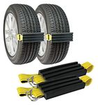 TRACGRABBER Tire Traction Device for Cars & Small SUVs, Set of 2 - Made in the USA, Anti Skid Emergency Tire Straps to Get Unstuck from Snow, Mud, & Sand - Snow Traction Mat or Tire Chain Alternative