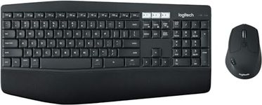 Logitech MK850 Multi-Device Wireless Keyboard and Mouse Set, 2.4GHz Wireless & Bluetooth, Curved Keyframe , 12 Programmable Keys, 3-Year Battery Life, PC/Mac