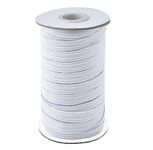 1/2 Inch Elastic Bands for Sewing, 50 Yards Length Flat Stretch Elastic Cord for Crafts DIY Sewing (White)