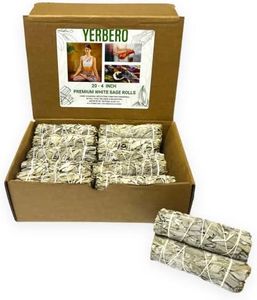 (Pack of 20)-Yerbero - Premium 4 Inches Long California White Sage. 20 Hand Tied Bundles Smudging Kit for Home Cleansing, Meditation. Purifying Ceremonial Ritual