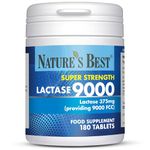 Super Strength Lactase Tablets 9000 FCC Enzyme Units | Max Strength Digestive Enzyme | 60/180 Tablets | Helps Digest Lactose in Milk & Dairy | Support for Lactose Intolerance | UK Made (180 Tablets)