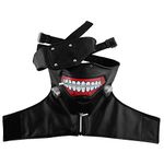 Tokyo Kaneki Ken Mask Halloween Cosplay Mask Adjustable Zipper 3D PU Leather Mask With Detatchable Eye Patch Cool Party Mask Prop Halloween Cosplay Costume Halloween Party Accessories For Men Women