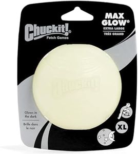 Chuckit! Glow in The Dark Bouncy Balls - Ball for Dogs, Chuckit Dog Toy, Max Glow Balls - Extra-Large, 3.5 Inch, Pack of 1