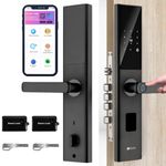 Golens Aluminium X33 Smart Wifi Door Lock | 6-Way Unlocking | Fingerprint | Pincode| Rfid Access Card | Physical Key | Passage Mode (No Extra Gateway Required) | Very Easy Installation