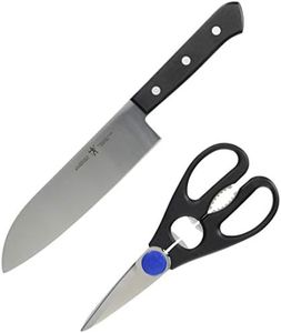 Henckels 10055-012 Lost Fly Santoku Knife/Cooking Scissors Set, Stainless Steel Knife, Kitchen Scissors, Gift, Dishwasher Safe