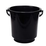 Kuber Industries Bucket|Plastic Bucket for Bathroom|Bucket for Bathing|Unbreakable Bucket with Handle|16 Liter (Black)