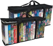 Evelots 2 Pack VHS Storage Bag-Movi