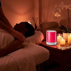 Electronic Tibetan Singing Bowl Sound Machine, 8 Healing Frequencies, Red Night Light, Touch Control, Auto Timer, USB Plug-in, for Meditation, Sleep, Yoga & Chakra Healing