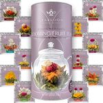 Teabloom Fruit Blooming Teas – 12 Unique Flower Varieties of Tea in 12 Delicious Fruit Flavors – Each Flowering Tea Ball Steeps Up to 3 Times