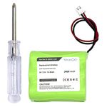 Gikysuiz 7.2V Replacement Battery 2GIG 228844 BATT1 BATT1X BATT2X for 2GIG Go Control Panel Alarm System,Ni-MH Battery 1800mAh