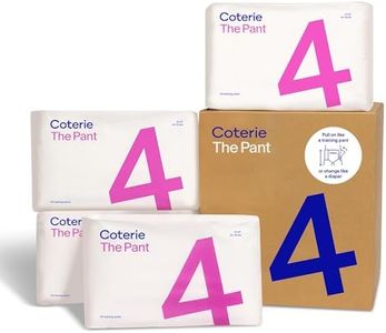 Coterie The Pant, Size 4, Refastenable Training Pants for Sensitive Skin, Hypoallergenic, Super Absorbent Overnight Leak Protection, 2T/3T (20-32 lbs) 136 Count