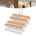 Anti Slip Multi Hook Coat Racks 4 Pack, 360 Degree Space Saving Hangers with 8 Hooks, Multifunctional Non-Slip Storage Hangers, Hanger with Multiple Hooks for Ties, Scarves, Socks