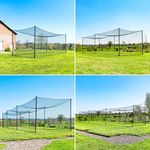 Fortress Ultimate Baseball Batting Cage & Poles | Weatherproof Netting | 4 Size Options (20ft Long)