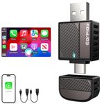 cuarko Wireless CarPlay Adapter, | for Wired CarPlay Upgrade | Easy Setup Compatible for iPhone 6 above, iOS 10 above, fit for Cars with Bulit-In Wired CarPlay (Years from 2016-2024)