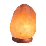 Globe Electric Himalayan Rock Salt Lamp, Pink Hand-Mined with Wood Base, In-Line On/Off Rocker Switch, Bulb Included 89797