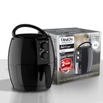 TANRON Air Fryer for Home Versatile AirFryer for Home, Oil-Free Frying, Air Fryer Oven with 360 Rapid Air Technology, Perfect for Healthy Cooking with 2 Adjustment Nobs (BLACK) 4L