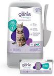 Litter Genie Easy Roll Pail | Cat Litter Box Waste Disposal System for Odor Control | Includes 1 Continuous Refill Bag