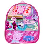 Peppa Pig - Townley Girl Backpack Cosmetic Makeup Gift Bag Set includes Hair Accessories and Printed PVC Back-pack for Kids Tweens Girls, Ages 3+ perfect for Parties, Sleepovers and Makeovers