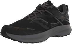 Saucony Men's Ride 15 TR Gore-Tex Trail Running Shoe, Black/Charocal, 8.5 M US