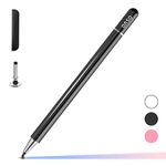 OASO Stylus for Tablet, Capacitive Disc Tip Pencil & Magnetic Cap Compatible with All Touch Screens, Pens for iPad pro/5/6/7/8th/iPhone, Samsung Galaxy Tab A7/S7, Chromebook, Touch Pad (Black)