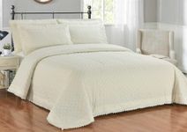 Rapport Home Richmond Ivory Duvet Cover Set Luxury King Bedding Set With Pillowcases Embroidered