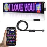 Programmable LED Sign for Business,Flexible Digital Sign,Scrolling LED Sign,Bluetooth APP,DIY Design Animations,Text, Graffiti,Colour (23''x5'')