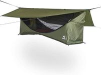 Haven Tent Standard Lay Flat Hammock Tent - Waterproof Tent & Nylon/Polyester Camping Hammock with Mosquito Net - Includes Insulated Pad and Rainfly (Forest Green)