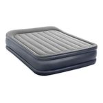 INTEX 64135ED Dura-Beam Plus Deluxe Pillow Rest Air Mattress: Fiber-Tech – Queen Size – Built-in Electric Pump – 16.5in Bed Height – 600lb Weight Capacity