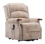 The Leicester Dual Motor Riser Recliner Mobility Lift Chair in Bouquet Beige