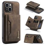 ZCDAYE Wallet Case for iPhone 11, iPhone 11(6.1 inches) Case, iPhone 11 Leather Case with Removable Card Holder, Khaki light brown