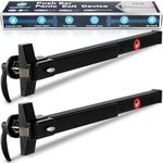 IRONWALLS 2-Pack Commercial Exit Device Panic Bar with Alarm 27.5”, Black Door Push Bar Panic Exit Device with Exterior Lever, Stainless Steel Panic Bar Lock Set Emergency Exit Door Hardware