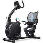 MERACH Recumbent Exercise Bike, Recumbent Bike for Home, Light Commercial Recumbent Bikes for Seniors Adults, Magnetic Recumbent Stationary Bike with Smart Bluetooth and Exclusive App, LCD