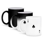 3dRose Ace of Clubs Playing Card, Black Suit, Cards Game Player Gifts, Magic Transforming Mug, 11-Oz