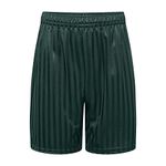 adam & eesa Back to School Unisex Boys Girls Shadow Stripe PE Summer Shorts - Drawstring Elastic Waist Football Cycling Sports Bottom Mens Womens Bottle Green