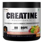 Asitis Nutrition Atom Creatine Monohydrate Powder 250 Gram, Fruit Punch, Dope Free, Enhances Performance, Promotes Muscle Gains