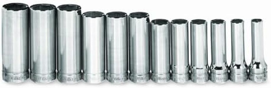 Williams MSBD-12HRC 12-Piece 3/8-Inch Drive Metric Deep 6 Point Socket Set
