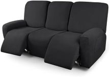 Recliner Covers 4/6/8 Pieces Stretch Recliner Console Covers,Soft Jacquard Recliner Sofa Slipcover 1/2/3 Seat Recliner Cover with Pocket Furniture Protector with Elastic Straps Bottom (Color : #2, S