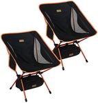 TREKOLOGY YIZI GO Portable Camping Chairs 2Pack - Compact Ultralight Folding Backpacking Chairs, Small Collapsible Foldable Packable Lightweight Backpack Chair in a Bag for Outdoor, Camp, Picnic