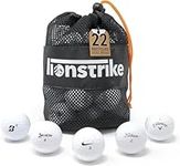 Lionstrike Lake Golf Balls (Grade A) 22 Genuine Recycled & Used Golf Balls - Lake Golf Balls For All Skill Levels, Washed, Cleaned & Packaged in a Eco-Friendly Storage Bag (22 Golf Balls in Total)