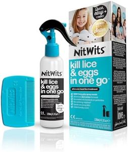 NitWits All-in-One Head Lice Treatment Spray, Kills Nits & Eggs, Includes Lice Spray 120ml & Nit Comb