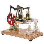 Mini Stirling Engine Model, Stirling Engine Motor Steam Heat Education Model Toy Kits Children Physics Science Education Toys DIY Home Teaching Toy, School Science Project