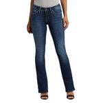 Silver Jeans Co. Women's Suki Mid Rise Curvy Fit Slim Bootcut Jeans - Legacy, Vintage Dark Wash, 29W x 31L
