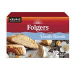 Folgers Vanilla Biscotti Flavoured Coffee, Single-Serve K-Cup Pods For Keurig Coffee Makers, 12 Count