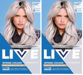 Schwarzkopf LIVE Intense Colour B15 Platinum Blonde, Long-lasting Permanent Blonde Hair Dye, Iconic Blondes on Lighter Hair, With Extra No-Brassiness Gloss (Pack of 2)