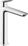 hansgrohe Logis Fine - bathroom tap without waste, bathroom sink tap with spout height 232 mm, basin mixer tap water-saving (EcoSmart), chrome, 71258000