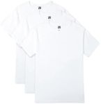 SilkCut Men's Crew Neck T-Shirts, 3 Pack, Short Sleeve, Multicolor (US, Alpha, XX-Large, Regular, Regular, White)