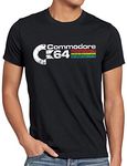 A.N.T. C64 Retro Men's T-Shirt Basic Home Computer Logo, black, S